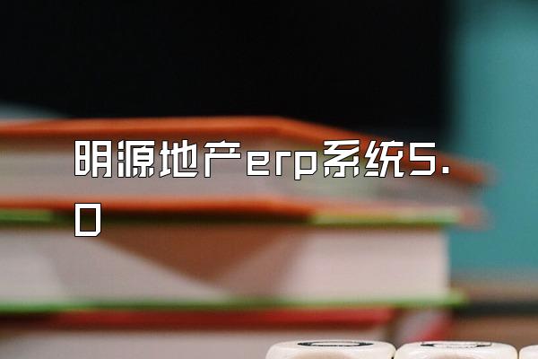 明源地产erp系统5.0