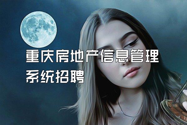 重庆房地产信息管理系统招聘