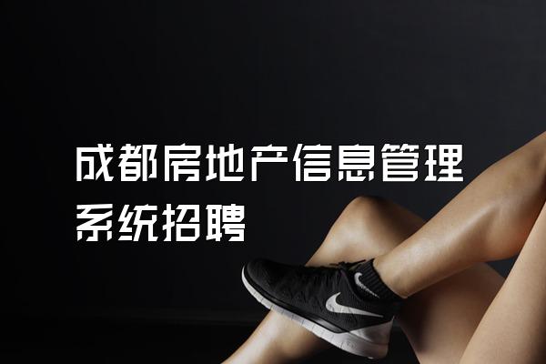成都房地产信息管理系统招聘