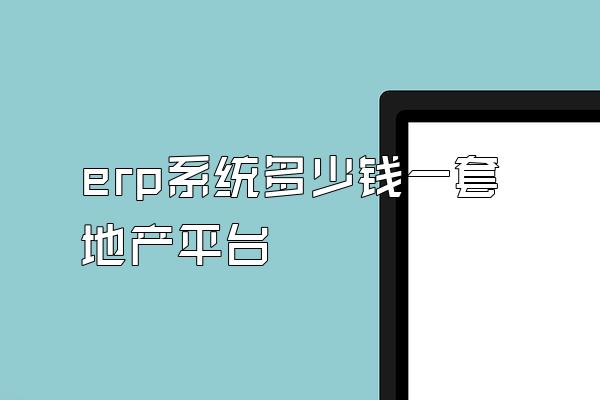 erp系统多少钱一套地产平台