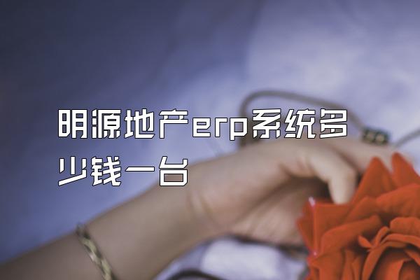 明源地产erp系统多少钱一台
