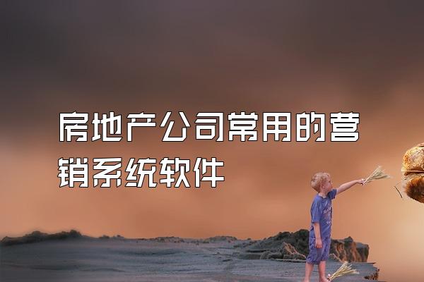 房地产公司常用的营销系统软件