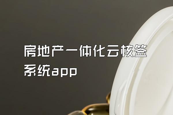 房地产一体化云核签系统app