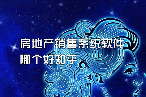 房地产销售系统软件哪个好知乎