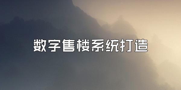 数字售楼系统打造