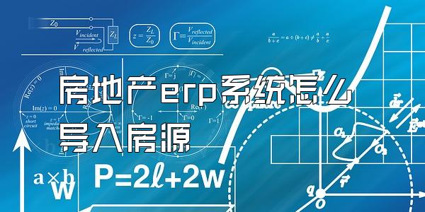 房地产erp系统怎么导入房源