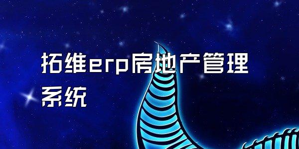 拓维erp房地产管理系统