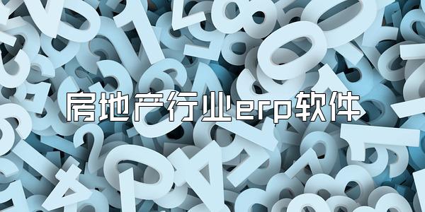 房地产行业erp软件
