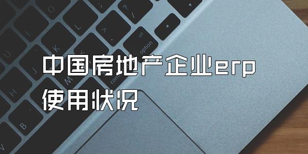 中国房地产企业erp使用状况