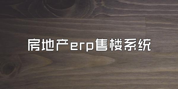 房地产erp售楼系统