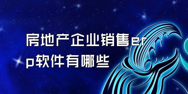 房地产企业销售erp软件有哪些