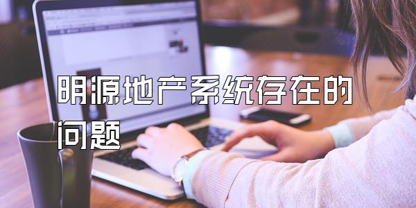 明源地产系统存在的问题