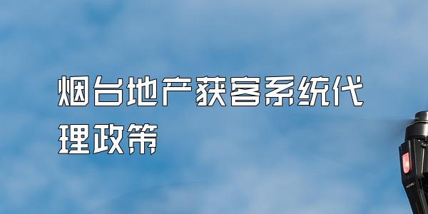 烟台地产获客系统代理政策