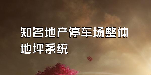 知名地产停车场整体地坪系统