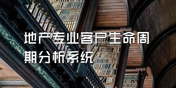 地产专业客户生命周期分析系统