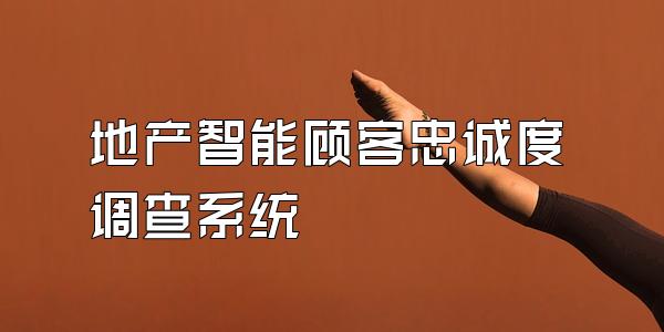 地产智能顾客忠诚度调查系统