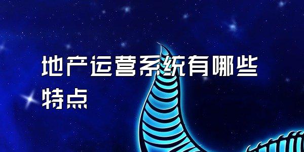 地产运营系统有哪些特点