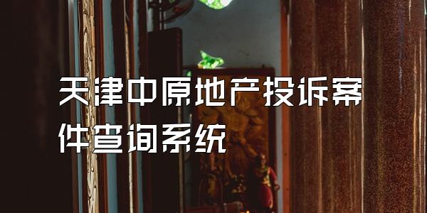天津中原地产投诉案件查询系统