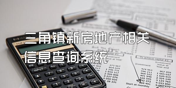 三角镇新房地产相关信息查询系统