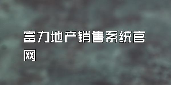 富力地产销售系统官网
