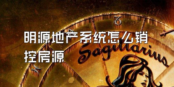 明源地产系统怎么销控房源