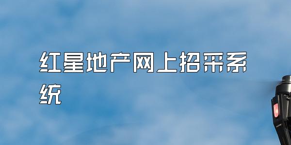 红星地产网上招采系统