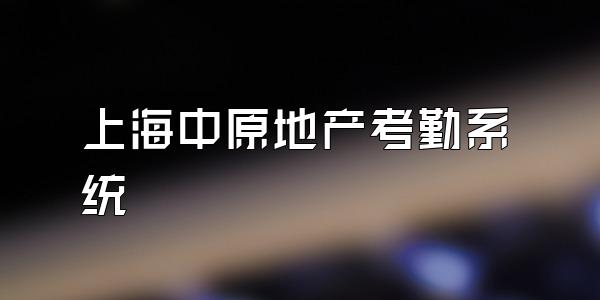 上海中原地产考勤系统
