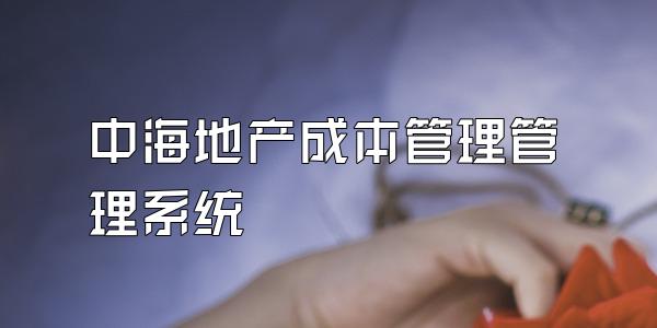 中海地产成本管理管理系统