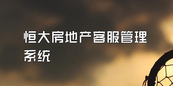 恒大房地产客服管理系统