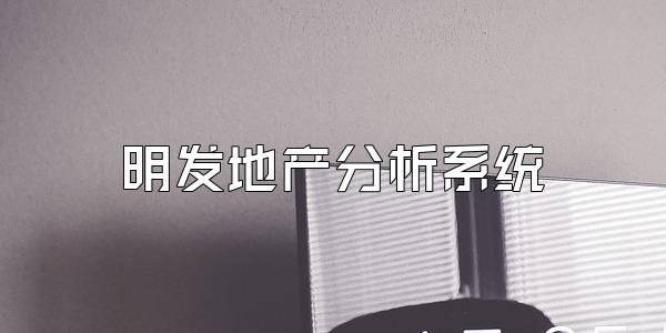 明发地产分析系统