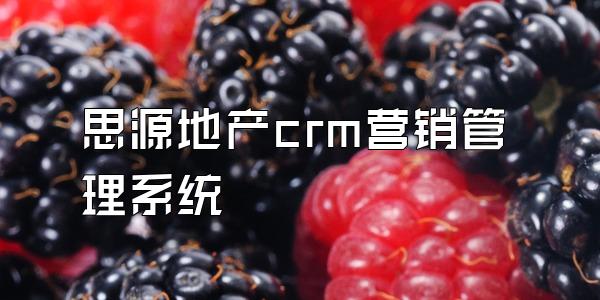 思源地产crm营销管理系统