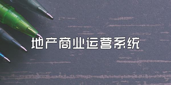 地产商业运营系统