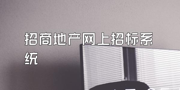招商地产网上招标系统