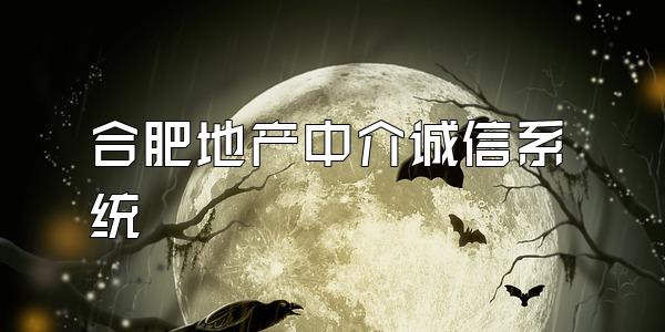 合肥地产中介诚信系统