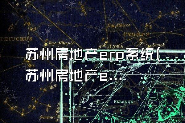 苏州房地产erp系统(苏州房地产erp系统官网)