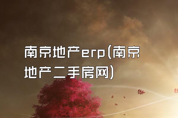 南京地产erp(南京地产二手房网)
