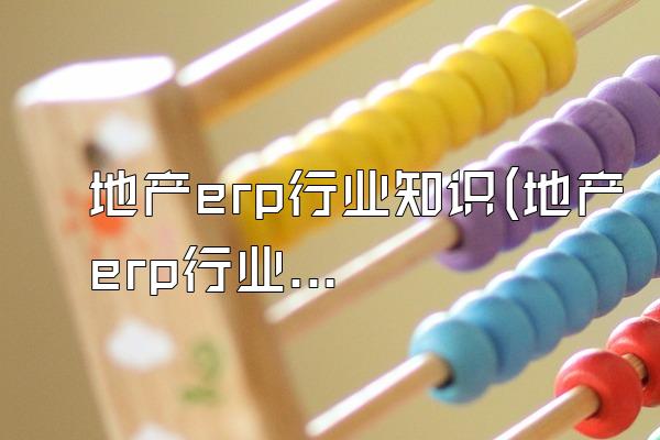 地产erp行业知识(地产erp行业知识点总结)