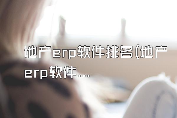 地产erp软件排名(地产erp软件排名前十)