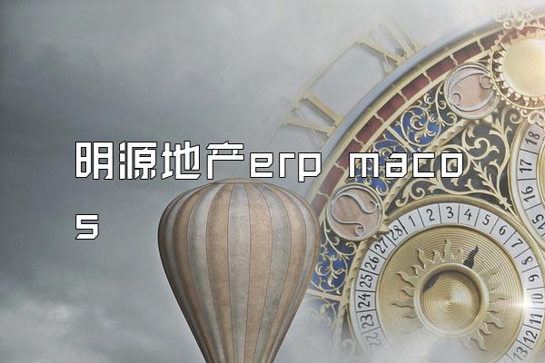 明源地产erp macos