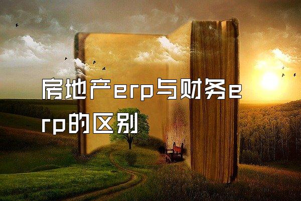 房地产erp与财务erp的区别