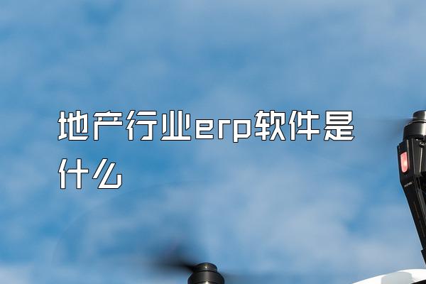 地产行业erp软件是什么