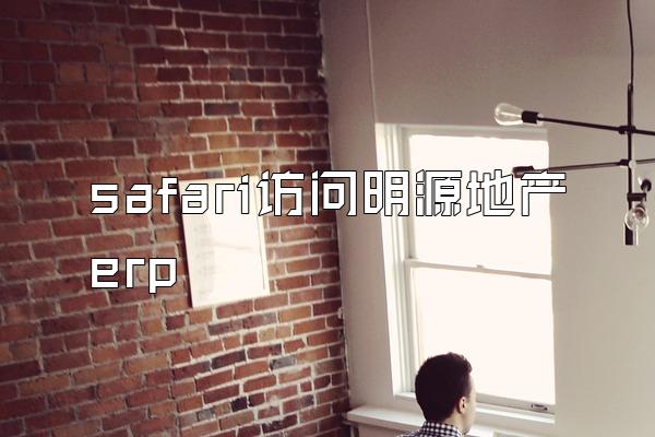 safari访问明源地产erp