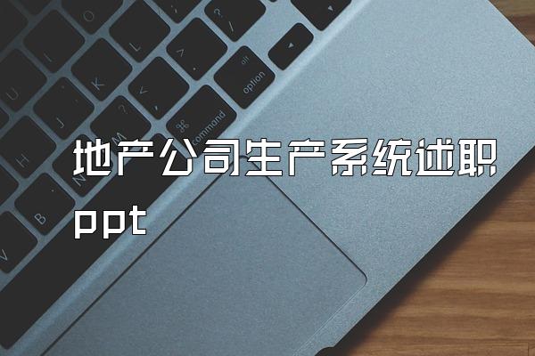 地产公司生产系统述职ppt