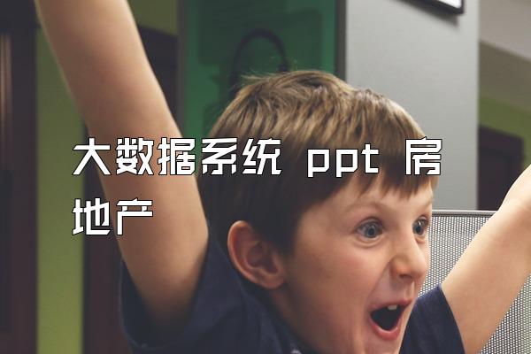 大数据系统 ppt 房地产
