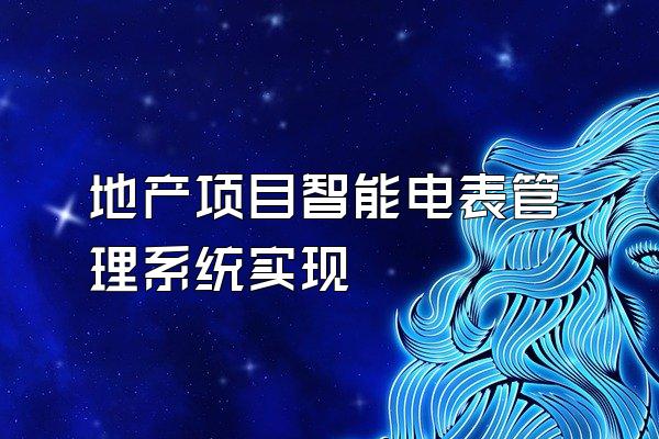 地产项目智能电表管理系统实现