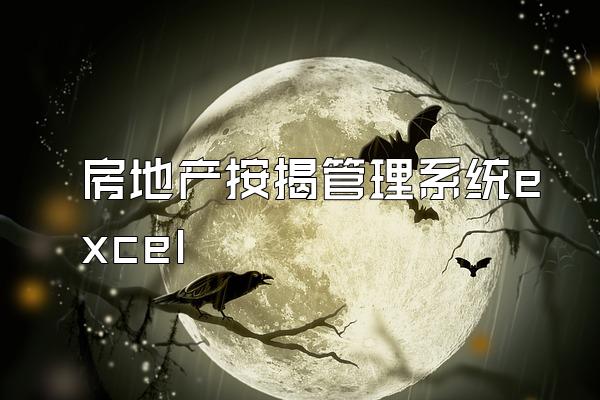 房地产按揭管理系统excel