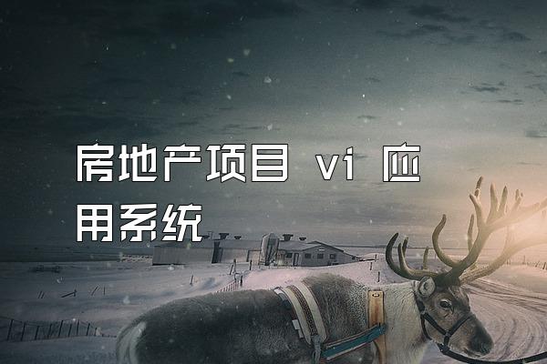 房地产项目 vi 应用系统