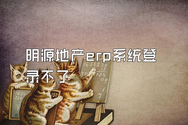 明源地产erp系统登录不了