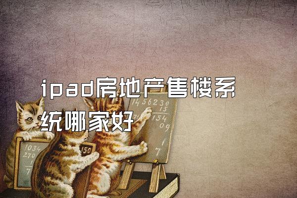 ipad房地产售楼系统哪家好
