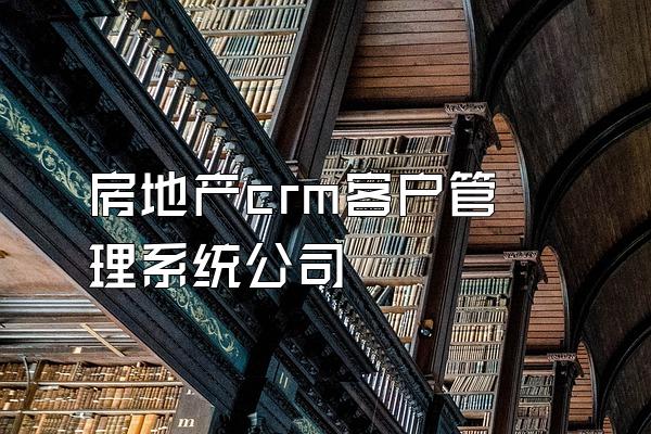 房地产crm客户管理系统公司
